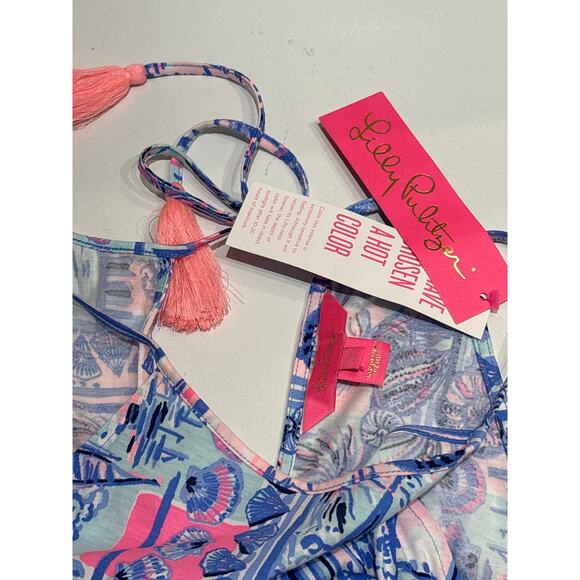 LILLY PULITZER NWT Margot Swing Dress Whisper Blue Yeah Bouy S - Picture 4 of 8